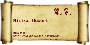 Misics Hubert névjegykártya